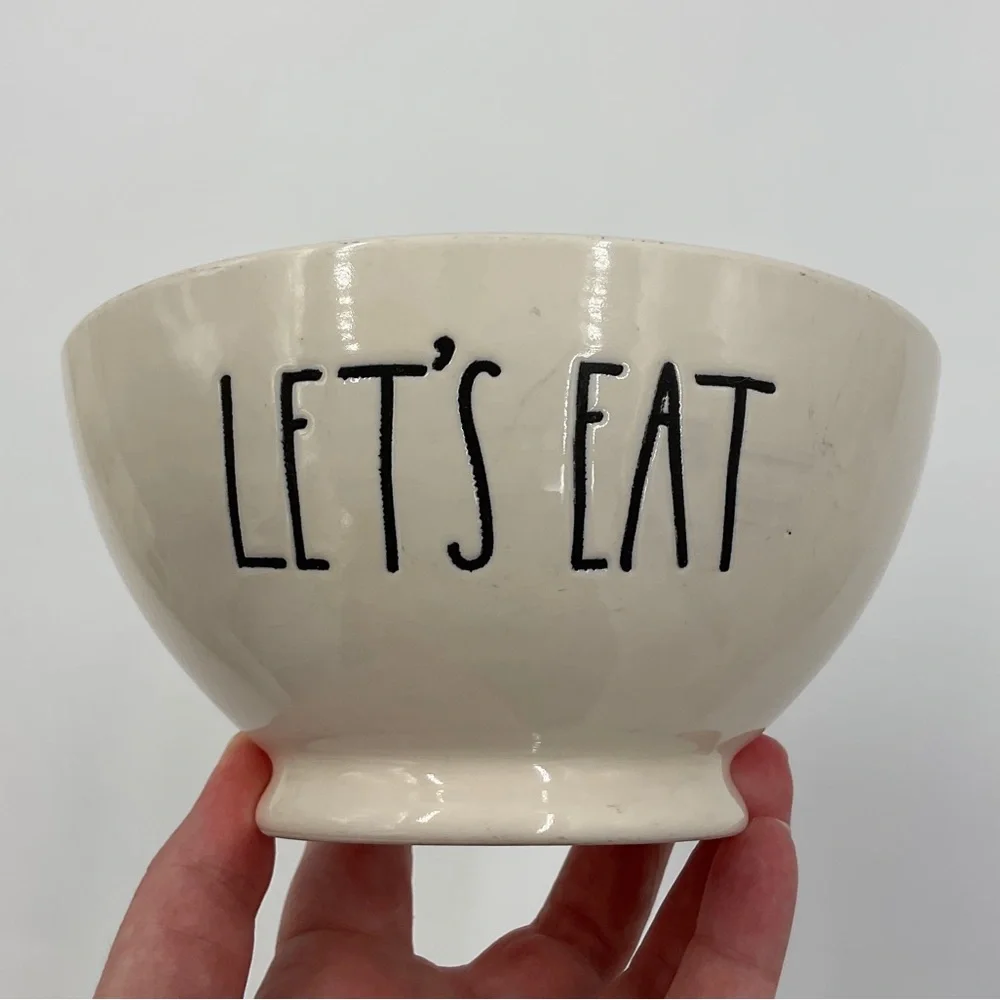 NWOT Rae Dunn by Magenta LET’S EAT Bowl for Cereal Ice Cream Soup or Snacks - Picture 14 of 14